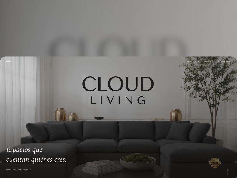 Landing page de Cloud Living diseñada por Solutio Labs para reservaciones por WhatsApp